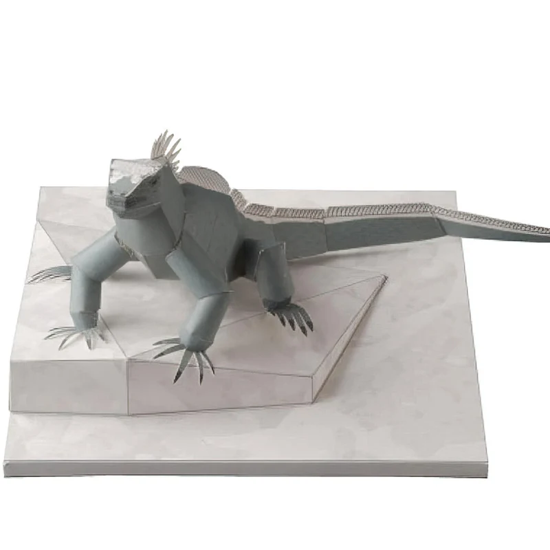 Art Craft Cardboard - Marine Iguana seni Origami Mini 3D