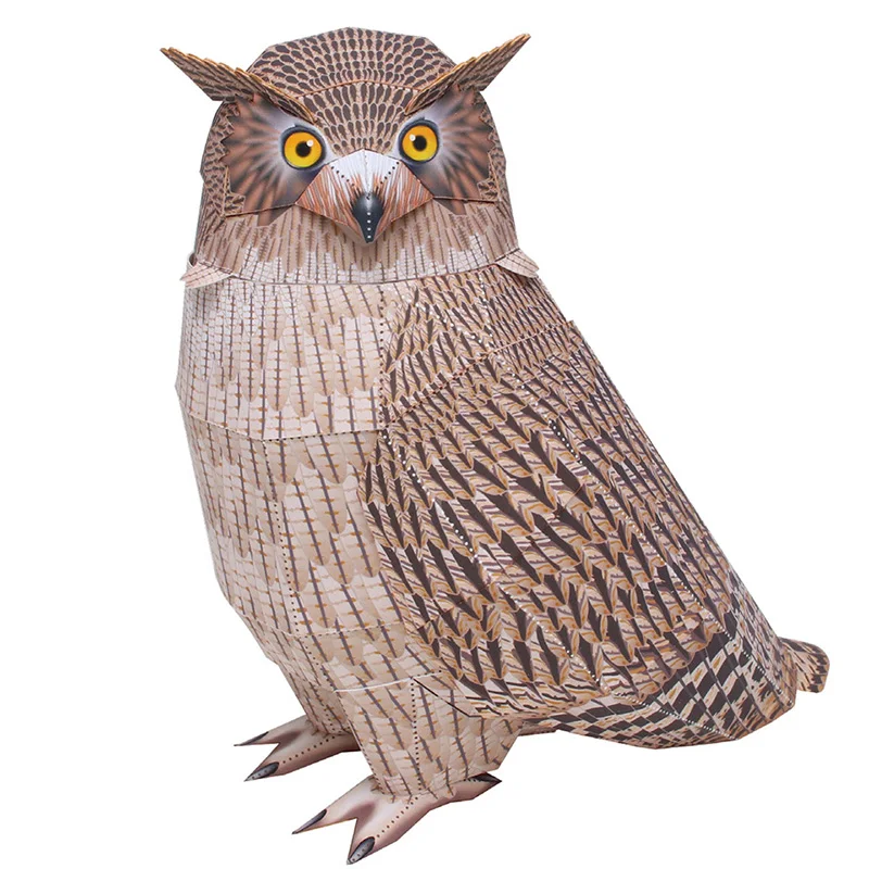 Art Craft Cardboard - Blakiston ikan burung hantu buatan tangan