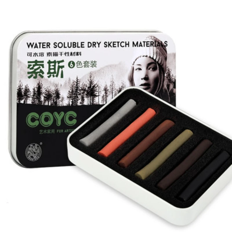 Chalk Pastel Set - 6 Warna Artis Arang Strip Indah