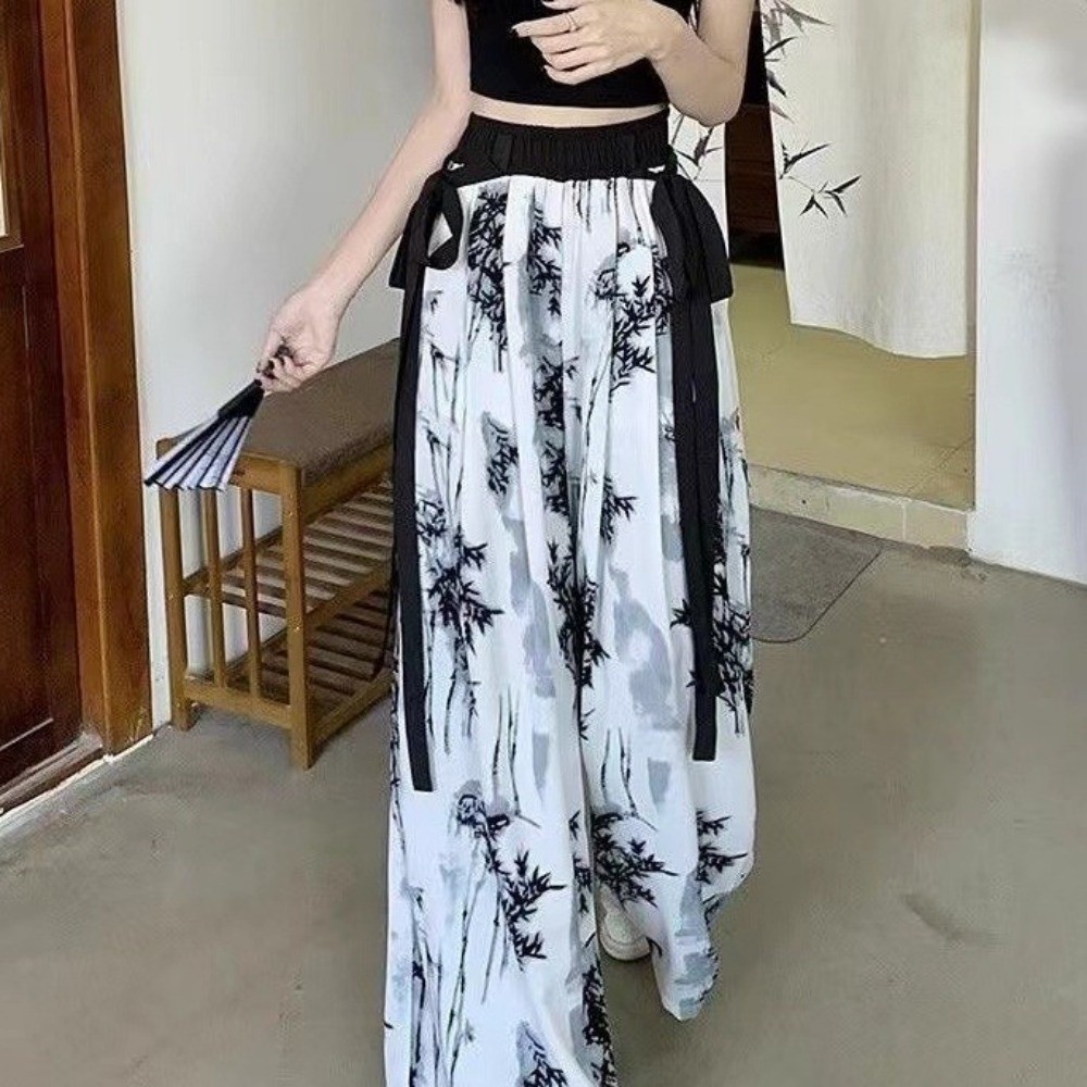 Silk Painting Dye - Celana kasual bahan sutra es dengan