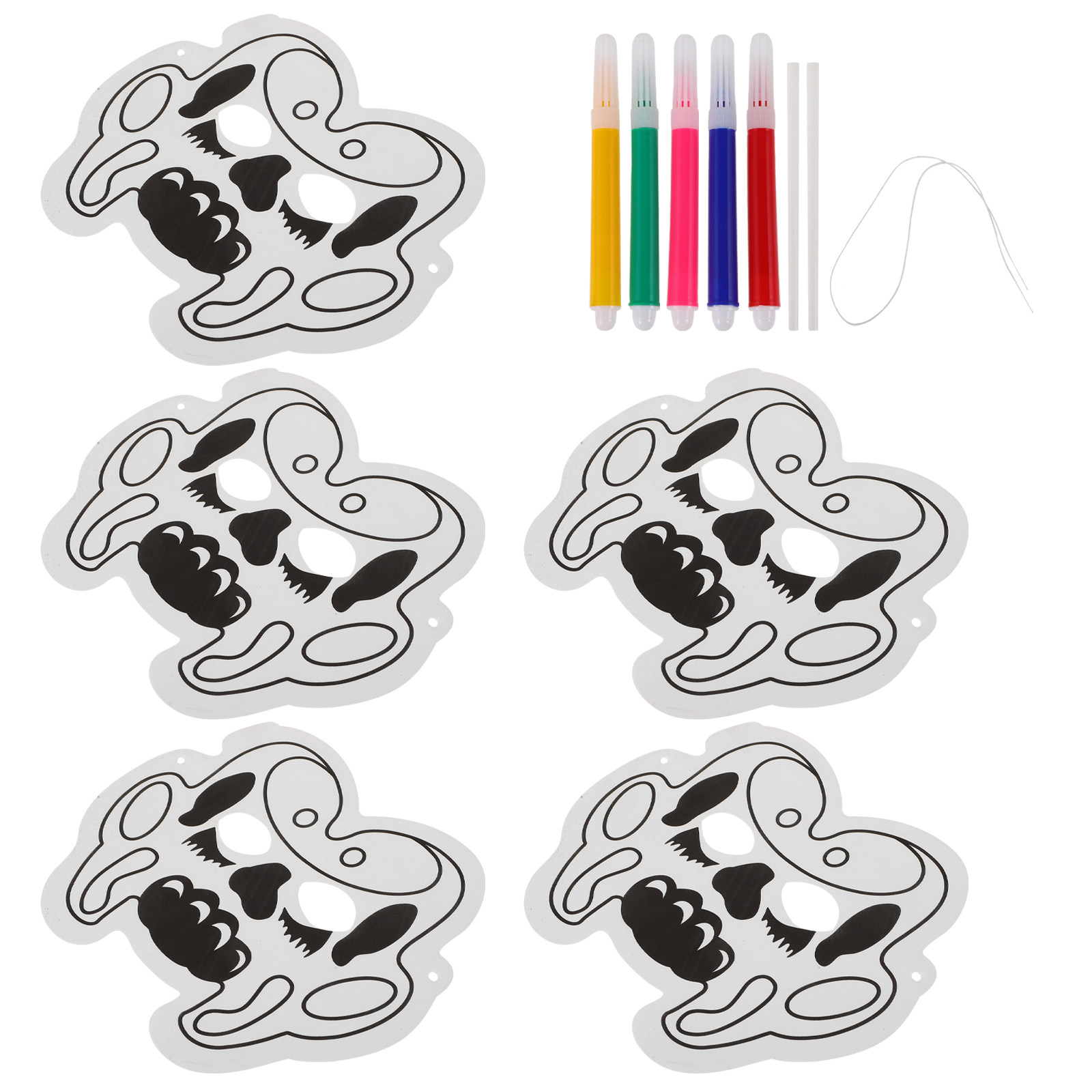 Art Craft Class - 1Set Topeng Balon Grafiti DIY Bentuk