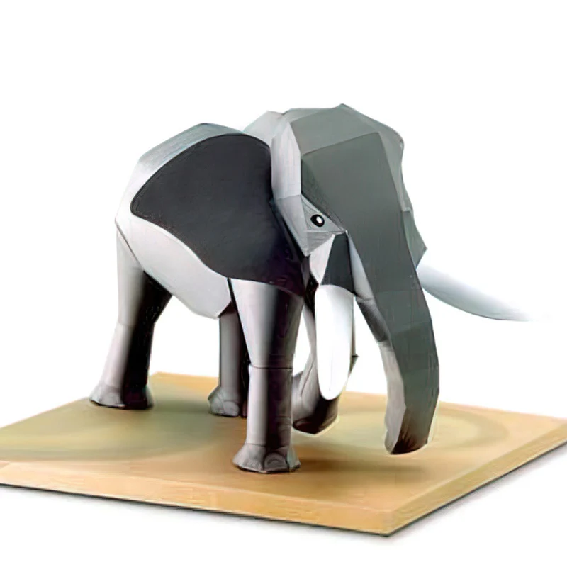 Art Craft Cardboard - Gajah Afrika seni Origami Mini Model