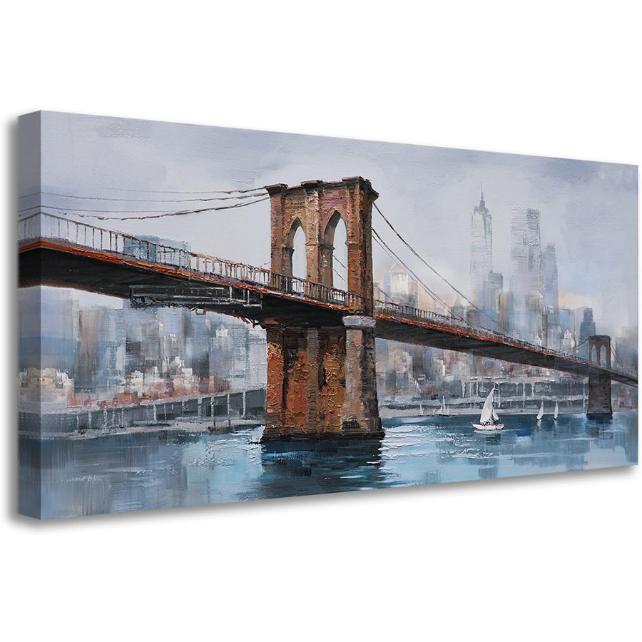 Art And Craft New York - Lukisan Berlian Seni Dinding Jembatan Brooklyn