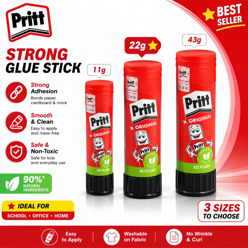 Art Craft 5 Year Old - Lem Pritt Asli Non-Toksik Dapat Dicuci