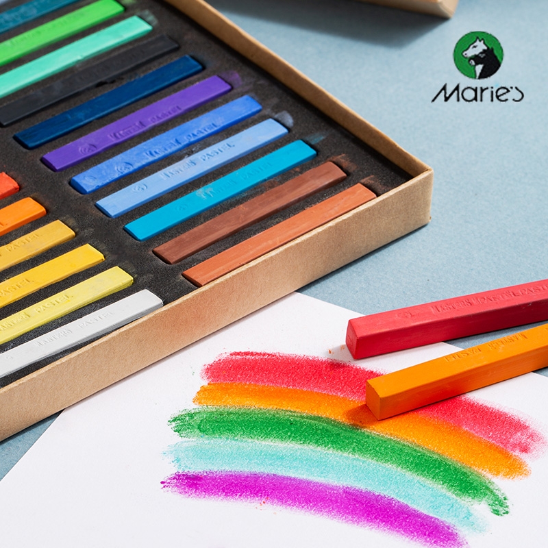 Chalk Pastel Set - 12/24/36/48 Warna Maries Persegi Pastel Set