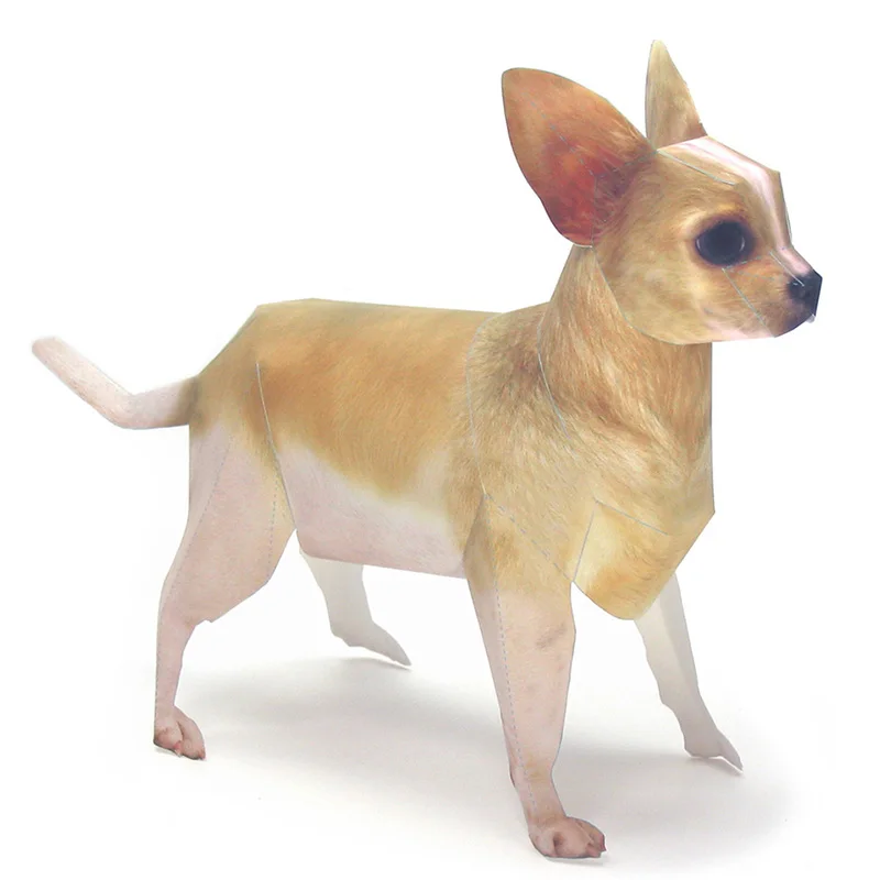 Art Craft Cardboard - Chihuahua seni Origami anjing Model kertas
