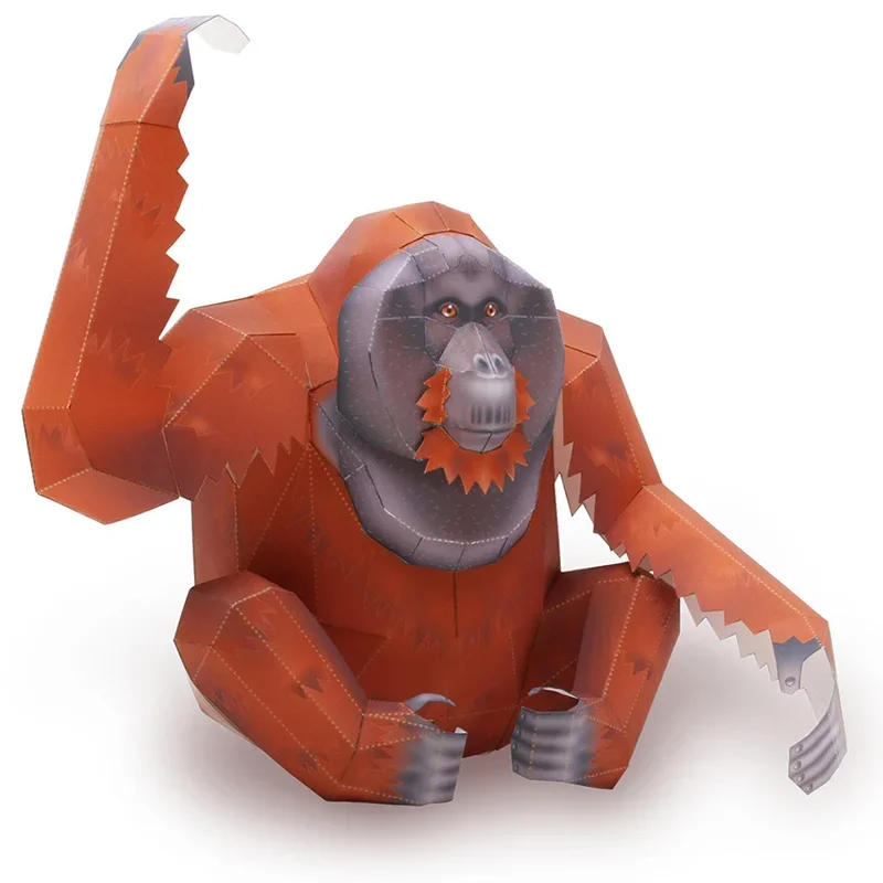 Art Craft Cardboard - Seni Origami Orangutan Gorila Lipat Mini