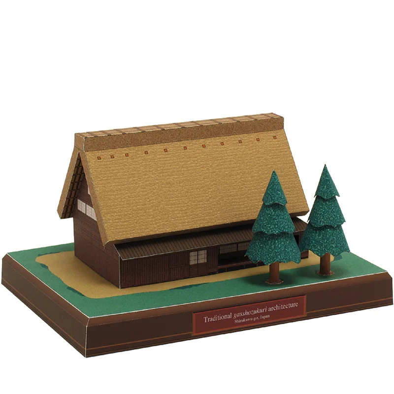 Art Craft Cardboard - Pondok Jepang Gasshozukuri Mini 3D Model
