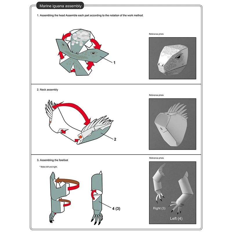 Marine Iguana seni Origami Min - Art Craft Cardboard ulasan dan harga