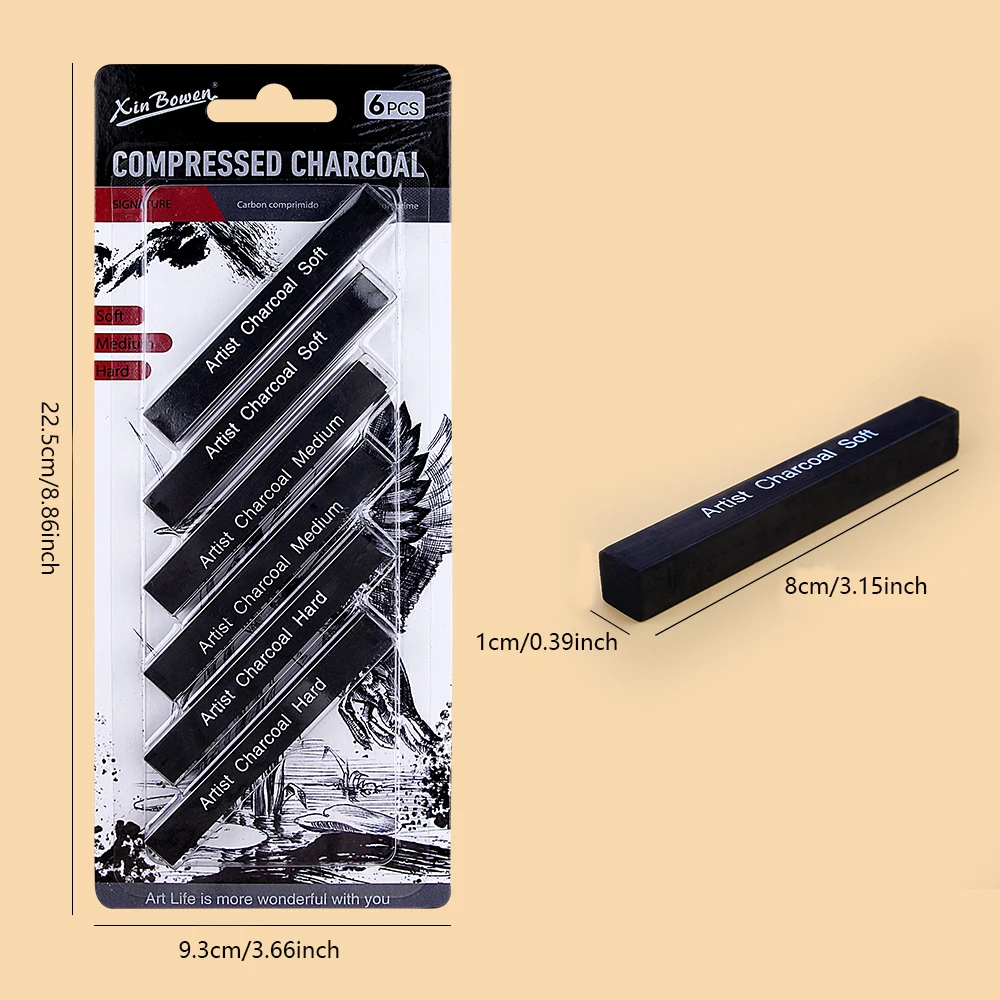 6 buah Set arang sketsa tongka - Sketching Charcoal Set ulasan dan harga