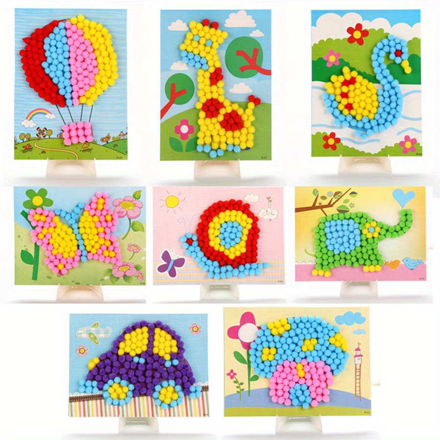 2 Buah 16X21Cm Lukisan Pom-Pom - Unique Art Craft ulasan dan harga