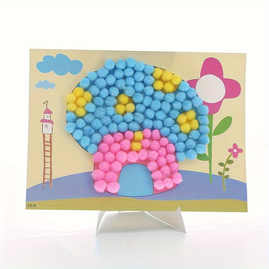 2 Buah 16X21Cm Lukisan Pom-Pom - Unique Art Craft ulasan dan harga