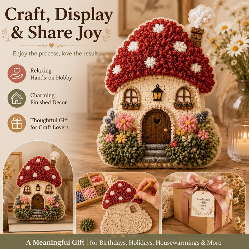 Kit Seni Rajut Kain 3D Desain  - Art Craft Yarn ulasan dan harga