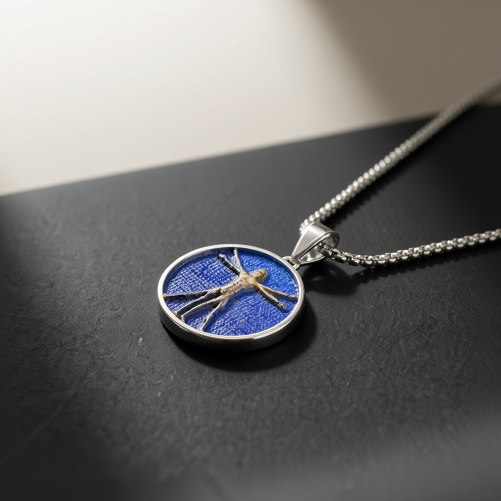Kalung Medali Klasik Vitruvian - Art Craft Meaning ulasan dan harga