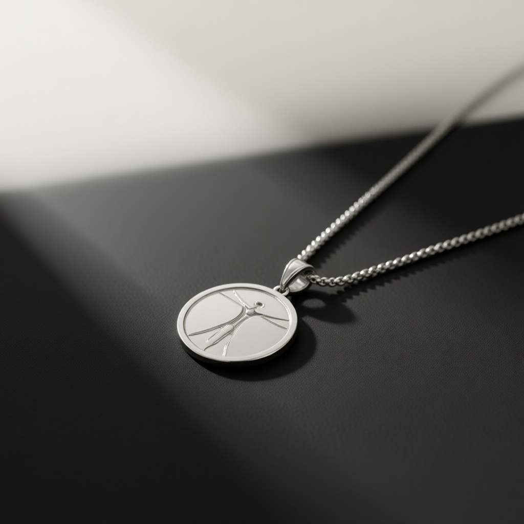 Kalung Medali Klasik Vitruvian - Art Craft Meaning ulasan dan harga