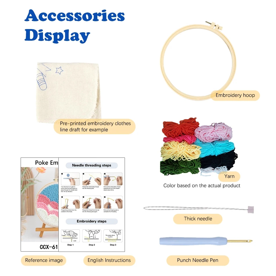 SDOYUNO Kit Pemula Bordir Jaru - Art Craft Yarn ulasan dan harga