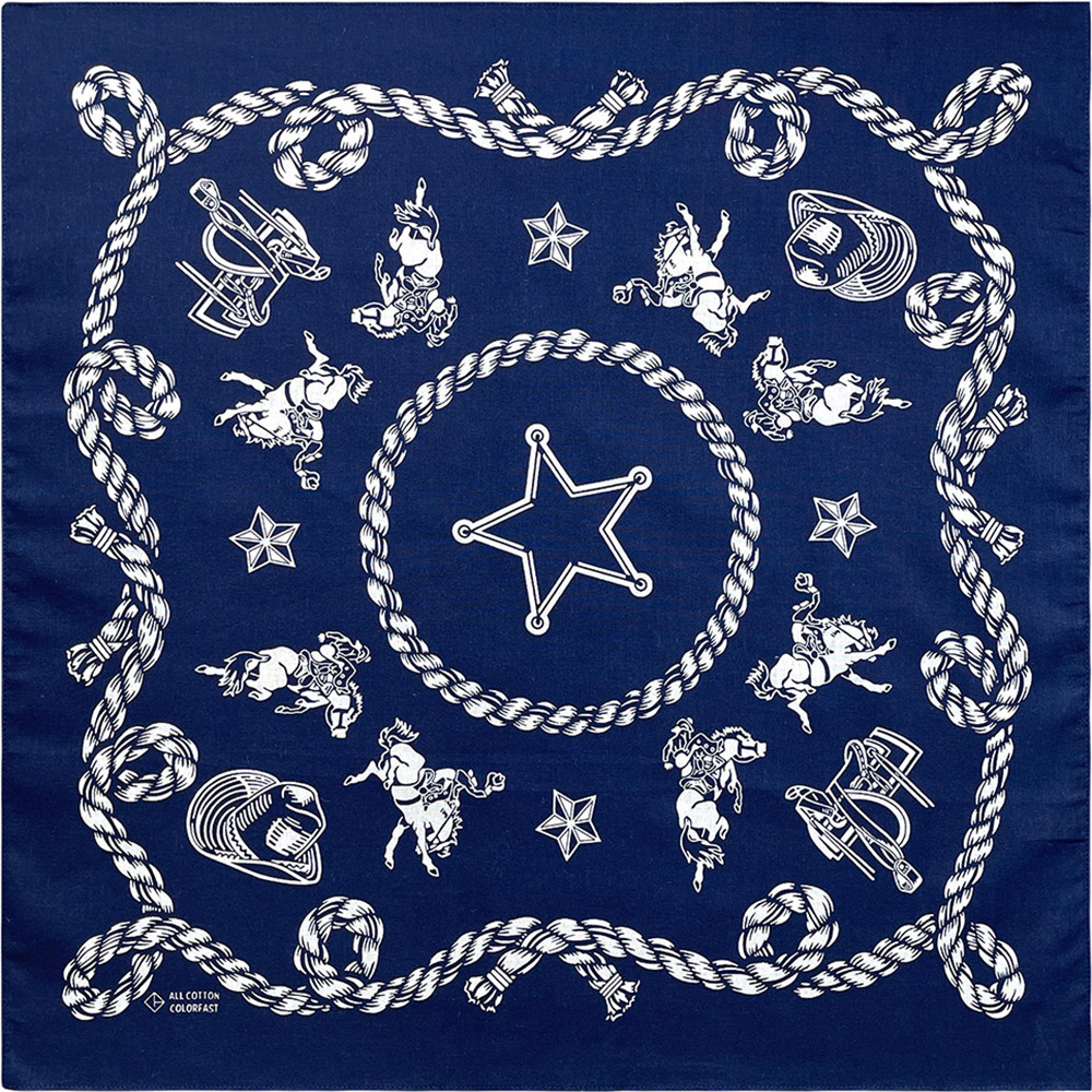 Navy Blue syal persegi katun H - Art And Craft Hair ulasan dan harga