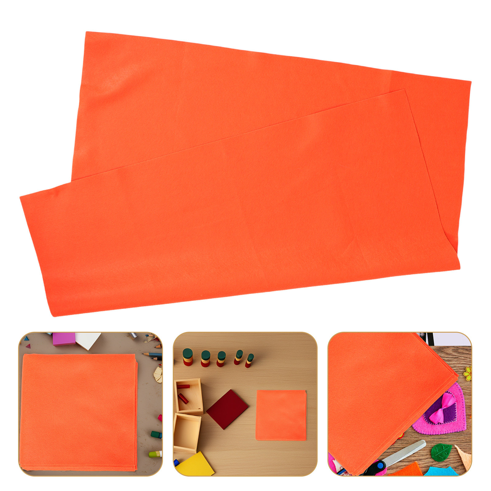 Lembaran Kain Felt Oranye Lemb - Art Craft Class ulasan dan harga