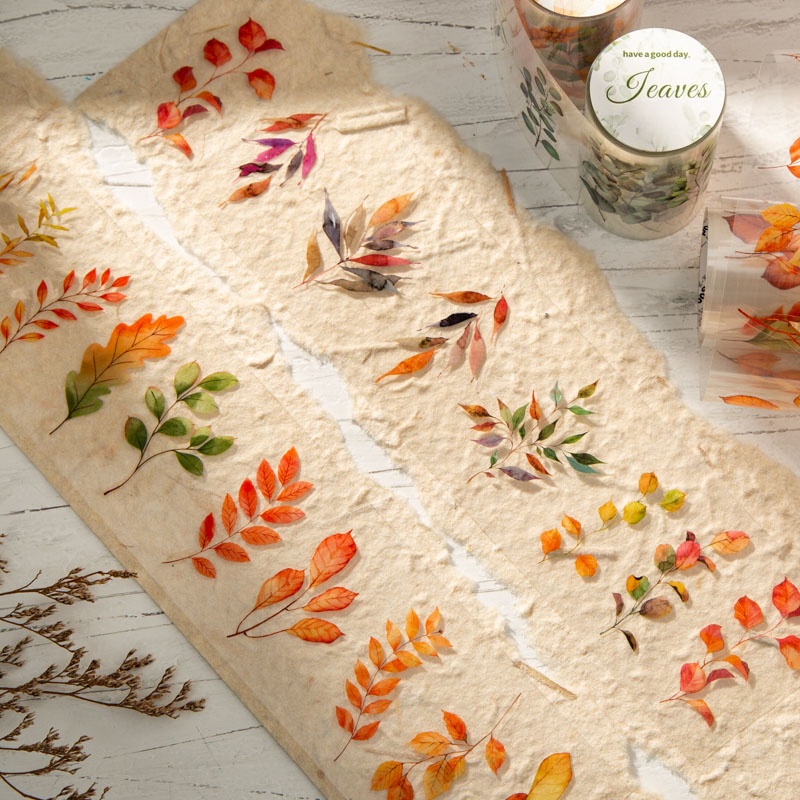 Paket 6 gulungan, ukuran 6cm×2 - Art Craft Using Leaves ulasan dan harga