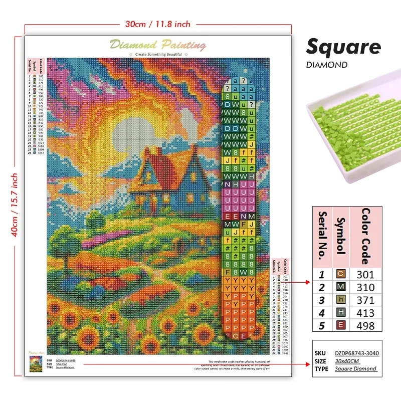 Lukisan Berlian 5D Buatan Send - Art And Craft Autumn ulasan dan harga