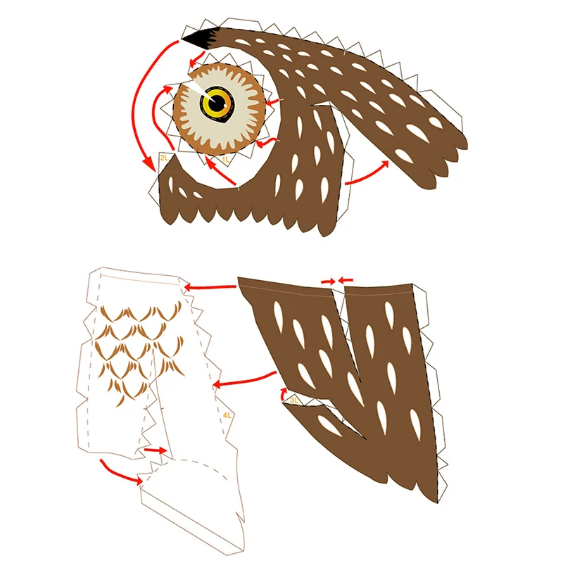 Burung hantu kecil Origami sen - Art Craft Cardboard ulasan dan harga