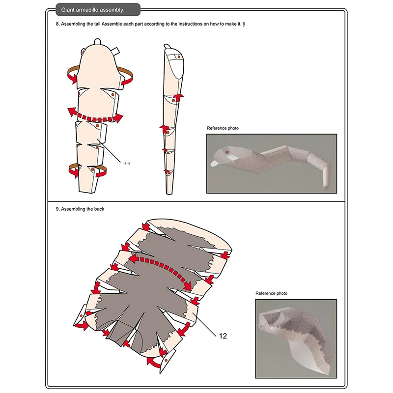 Armadillo seni Origami Mini 3D - Art Craft Cardboard ulasan dan harga